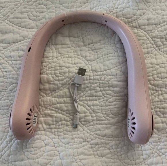 NEW Pink Rechargeable Neck Fan - Picture 7 of 9